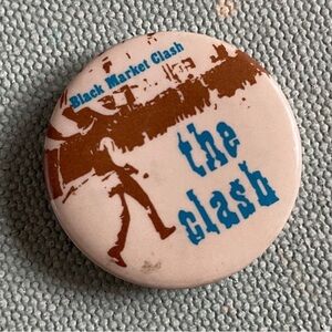 Vintage 70s The Clash Black Market Promotional Pin